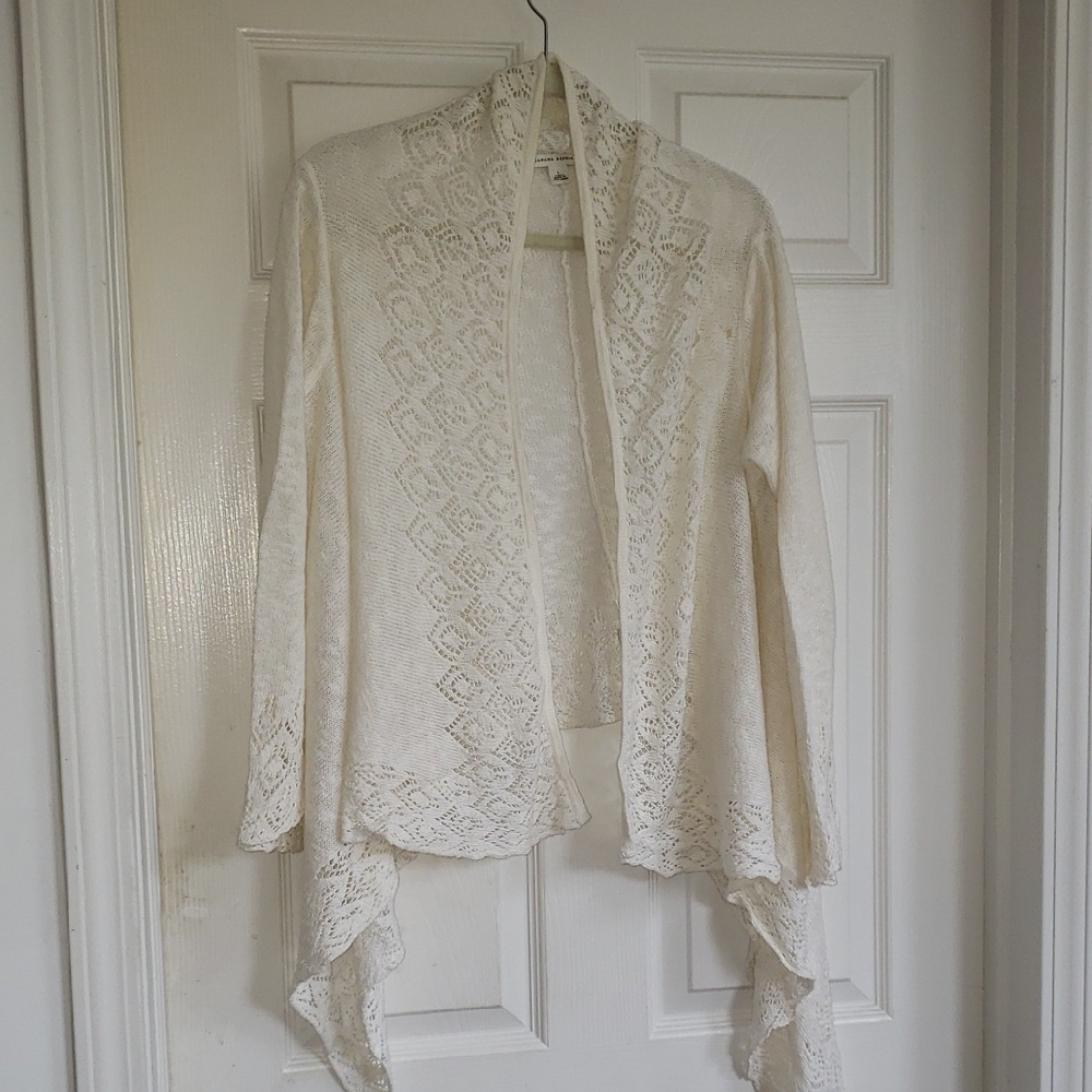 Banana Republic Cream Lace Cardigan
